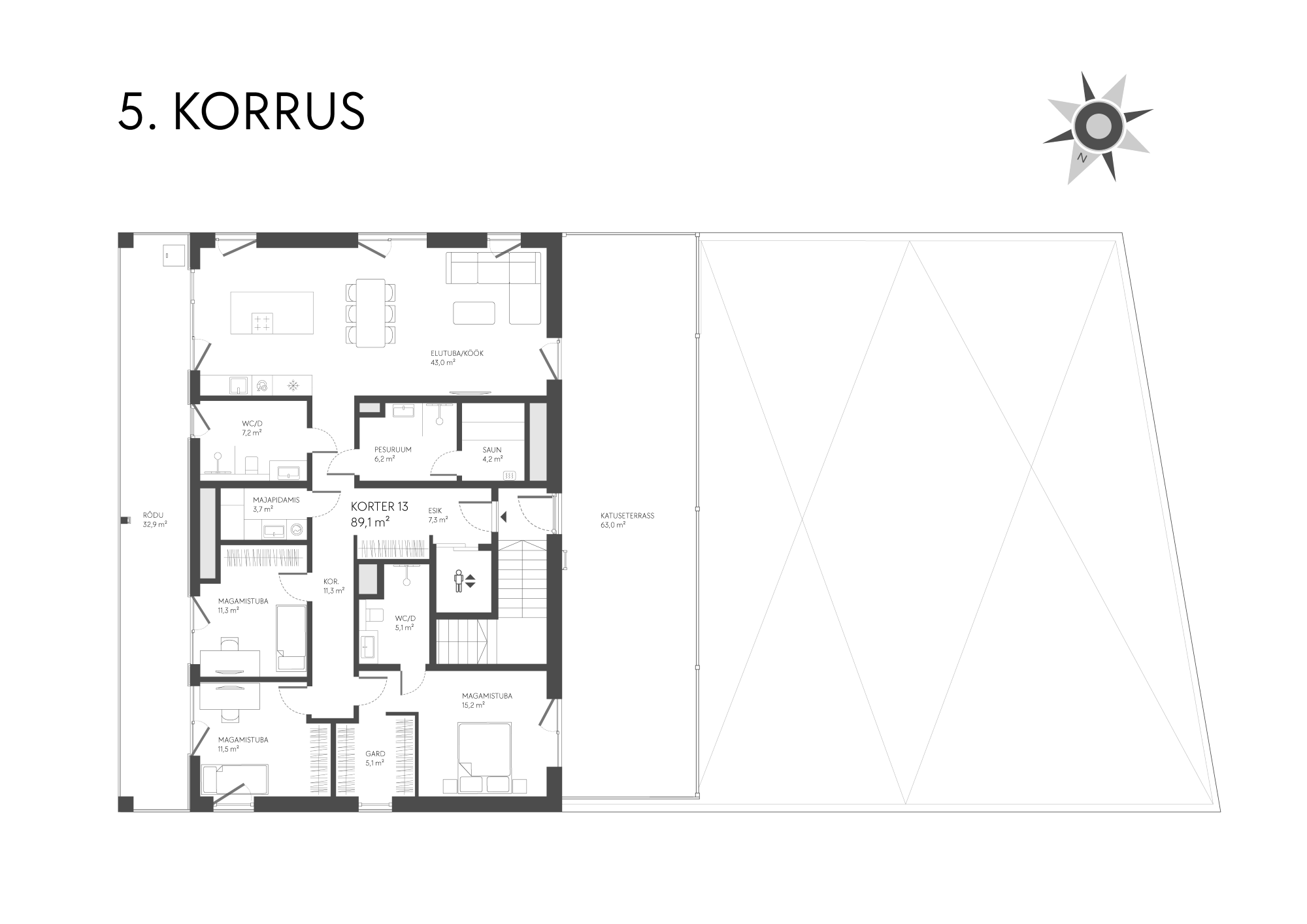 Location of the apartment floor